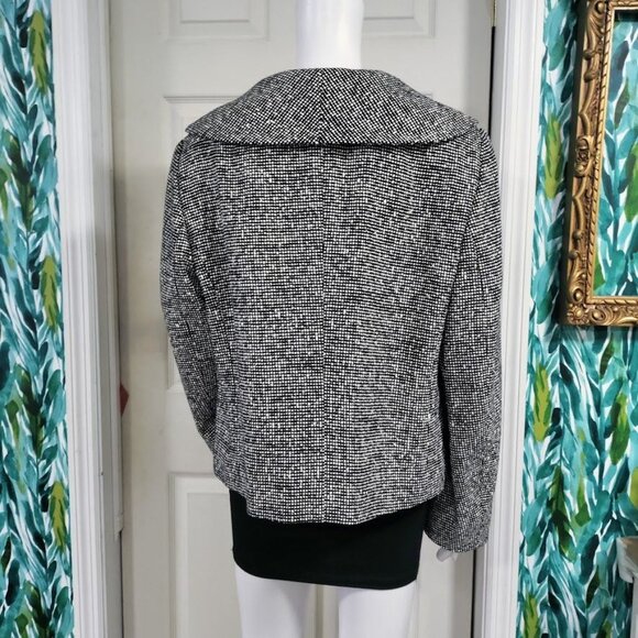 Escada Tweed Long Sleeve Collared Single Breasted Office Work Blazer Gray 44 - Picture 9 of 16